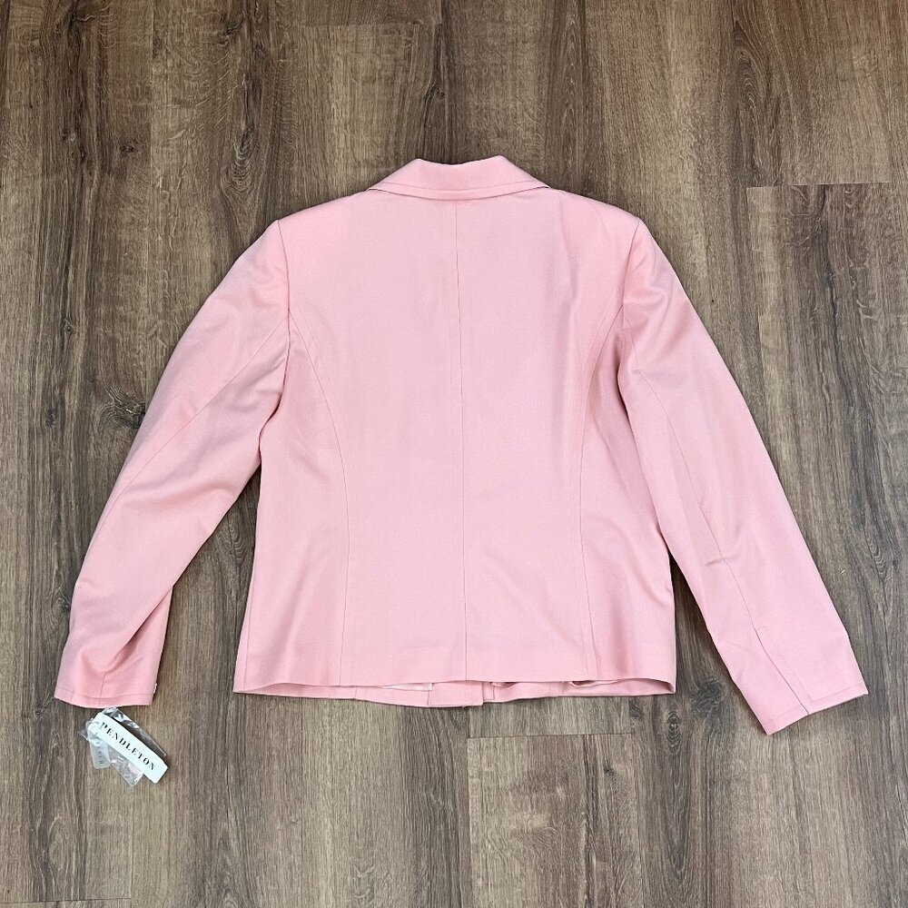 NEW Pendleton Pink Button Wool Blazer Jacket Sz 14 - Picture 11 of 12